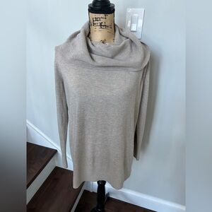 Cozy LOFT Taupe Cowl Neck Sweater large